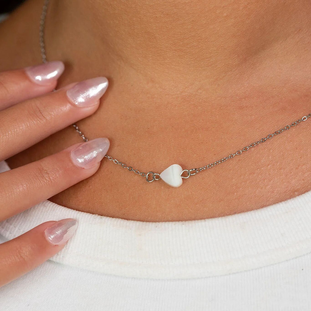 Gold Heart Connector - Tarnish Resistant Shell Charm | 18K Gold PVD Stainless Steel - Charms | Sunflower Soul Boutique