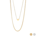 Gold Heart Layered Necklace – Tarnish Free 18K PVD Gold Stainless Steel Pendant