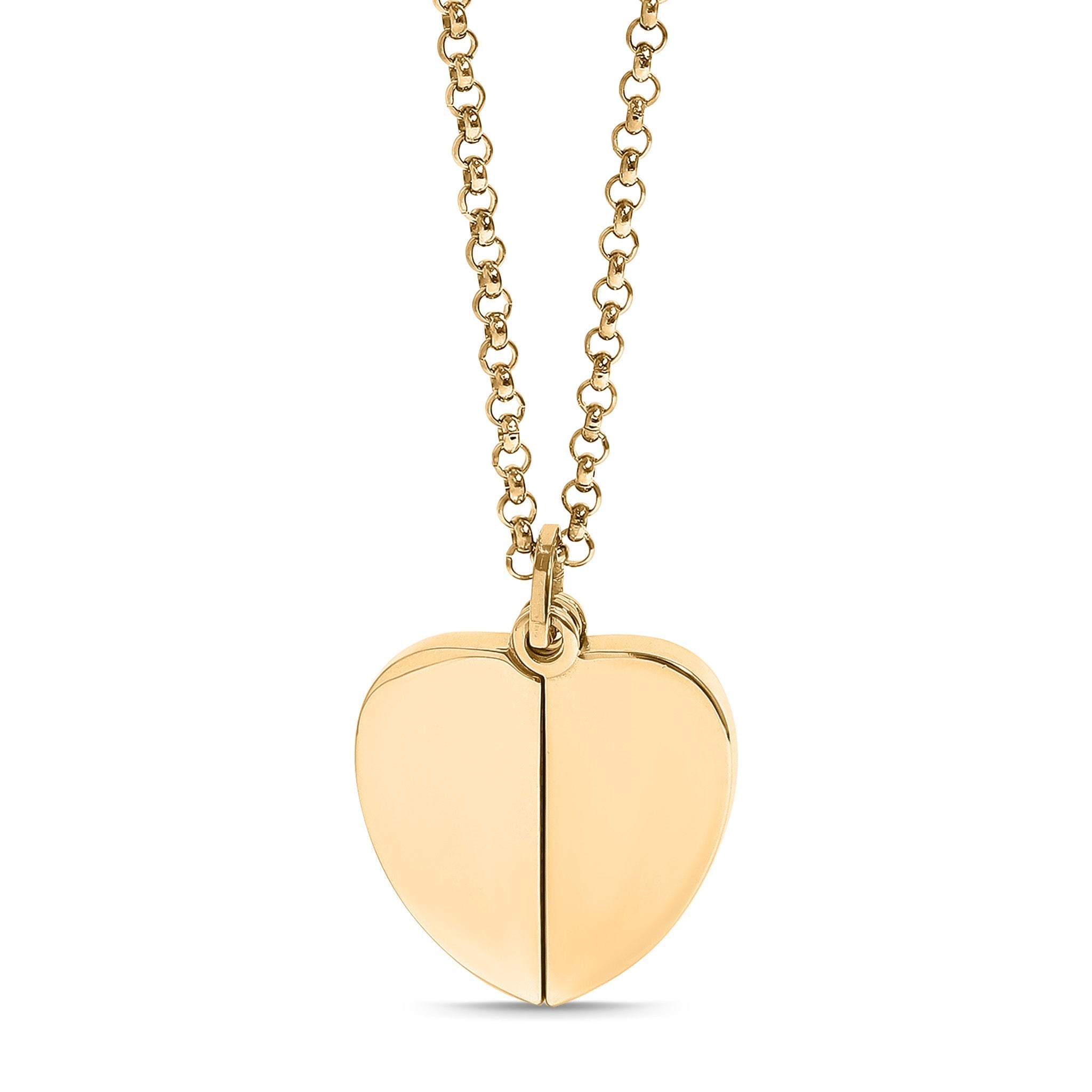 Gold Heart Necklace – 18K Gold Jewelry | Stainless Steel Necklace With Hidden Message Pendant - Necklaces | Sunflower Soul Boutique