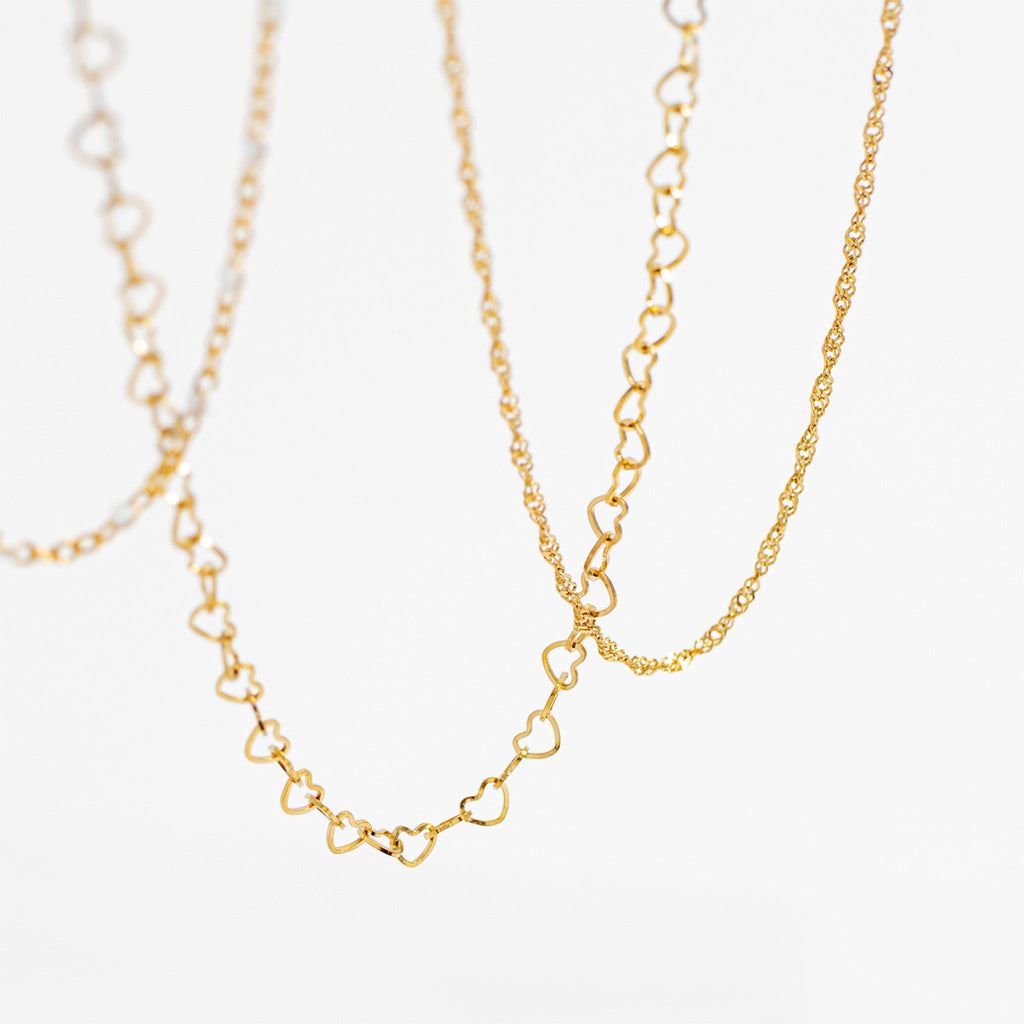 Gold Heart Necklace – 18K PVD Gold Stainless Steel Hypoallergenic Chain - Chain | Sunflower Soul Boutique