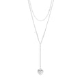 Gold Heart Necklace – Layered Lariat Double Chain 18K Gold Jewelry Pendant - Necklaces | Sunflower Soul Boutique