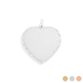 Gold Heart Pendant – 18K Gold Plated Stainless Steel Pendant With Scalloped Edge - Pendants | Sunflower Soul Boutique