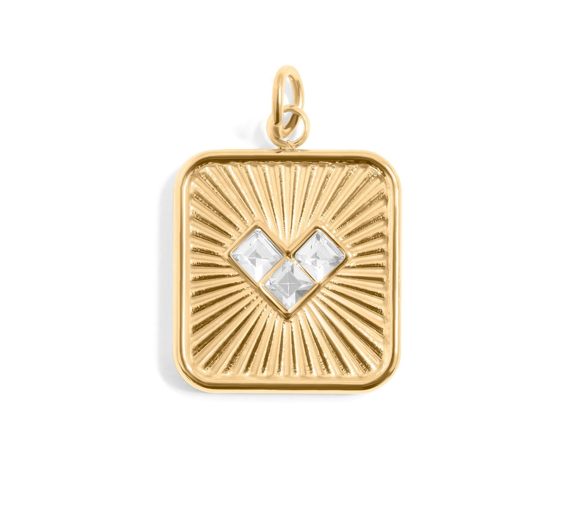 Gold Heart Pendant – Durable 18K Gold Jewelry | Stainless Steel Pendant Charm - charm | Sunflower Soul Boutique