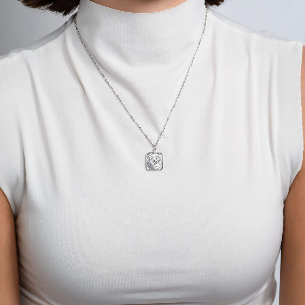 Gold Heart Pendant – Durable 18K Gold Jewelry | Stainless Steel Pendant Charm - charm | Sunflower Soul Boutique