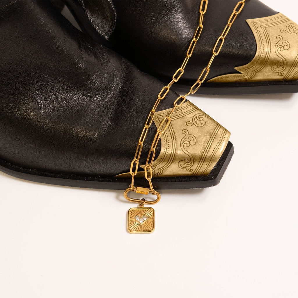 Gold Heart Pendant – Durable 18K Gold Jewelry | Stainless Steel Pendant Charm - charm | Sunflower Soul Boutique