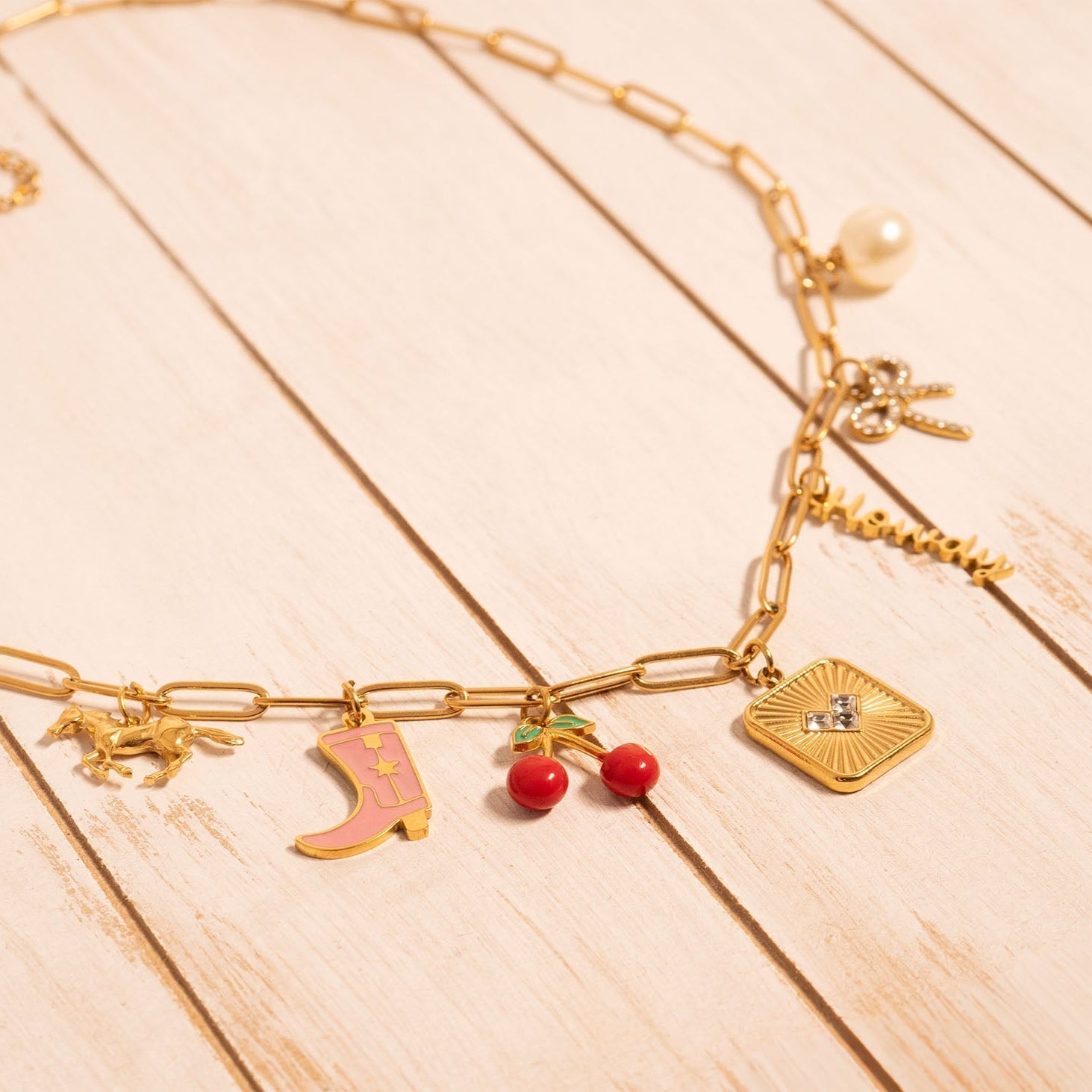Gold Heart Pendant – Durable 18K Gold Jewelry | Stainless Steel Pendant Charm - charm | Sunflower Soul Boutique