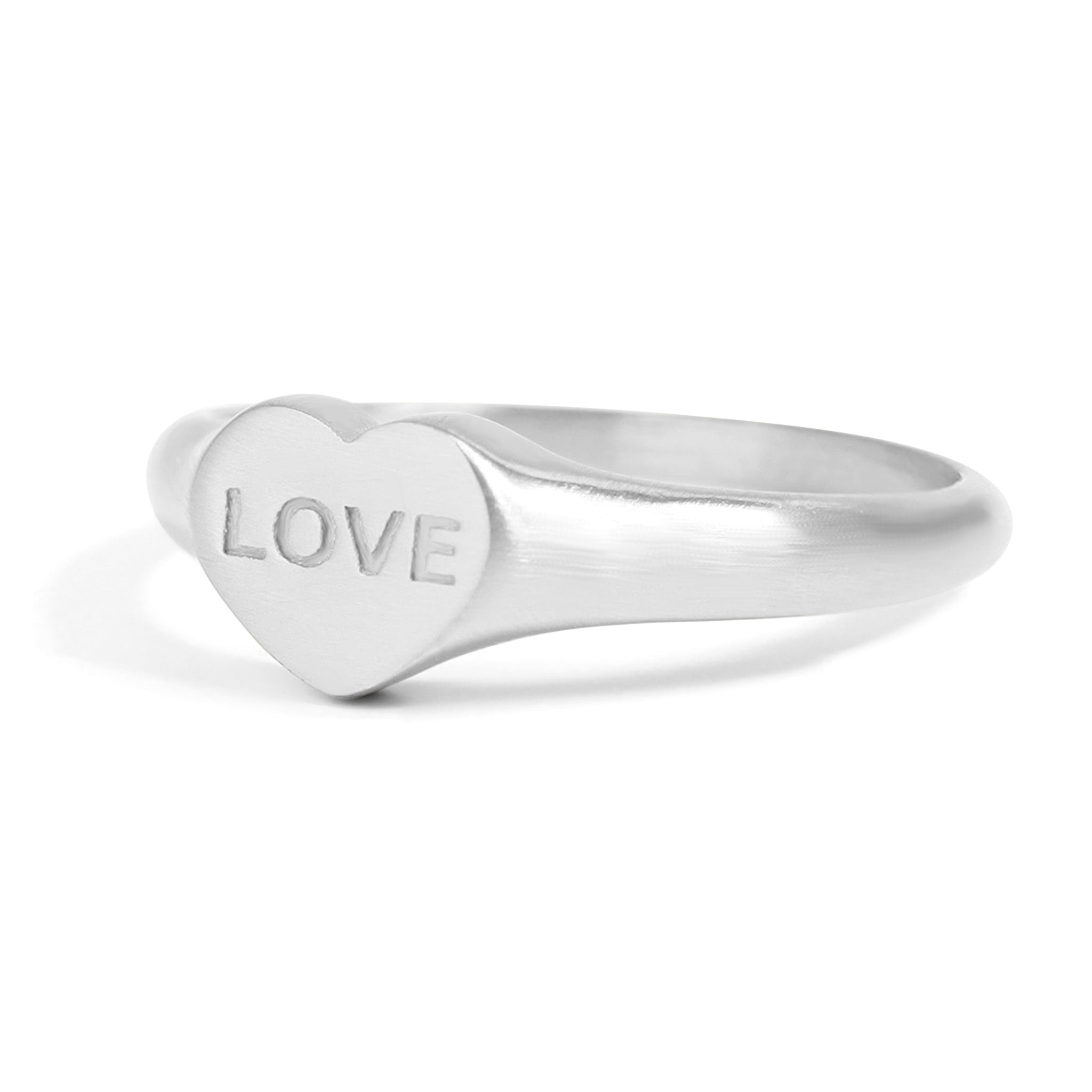 Gold Heart Signet Ring – Durable Stainless Steel Ring With PVD Coated Finish - Ring | Sunflower Soul Boutique
