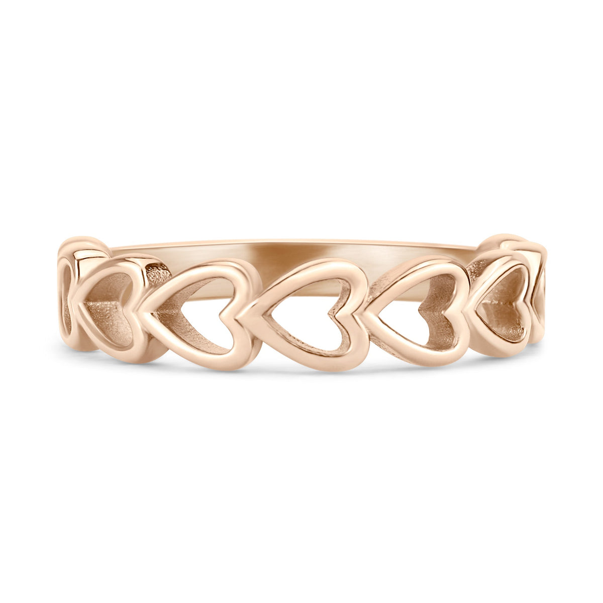 Gold Heart Stacking Ring – 18K Gold Plated Sideways Heart Band, Tarnish Resistant - Ring | Sunflower Soul Boutique
