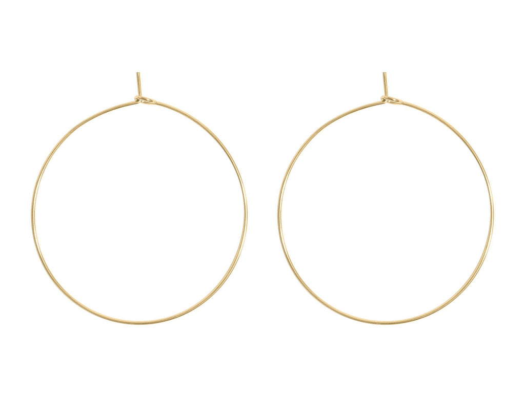 Gold Hoop Earrings – Lightweight 18K Gold Wire Hoops | Hypoallergenic Stainless Steel - Earring | Sunflower Soul Boutique