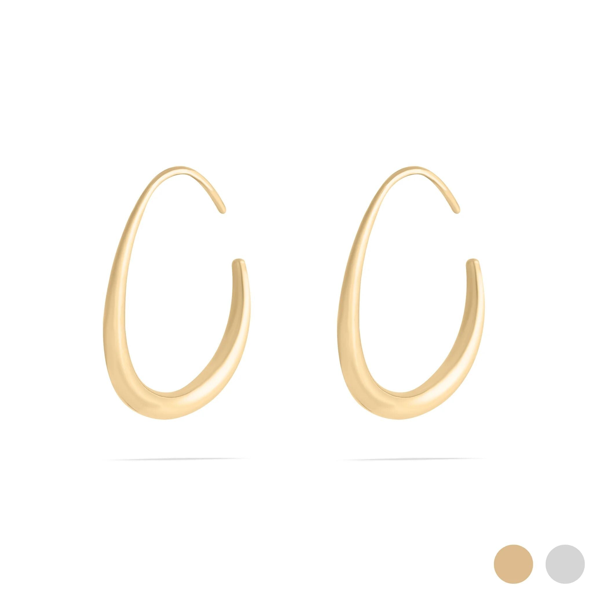 Gold Hoop Earrings – Lightweight Stainless Steel Hoops | 18K Gold Scratch Resistant - Earrings | Sunflower Soul Boutique