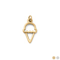 Gold Ice Cream Charm – 18K Gold Cone Charm | Scratch Resistant Stainless Steel - Charms | Sunflower Soul Boutique