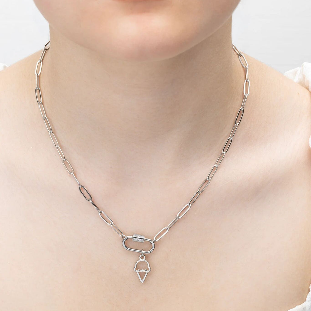 Gold Ice Cream Charm – 18K Gold Cone Charm | Scratch Resistant Stainless Steel - Charms | Sunflower Soul Boutique