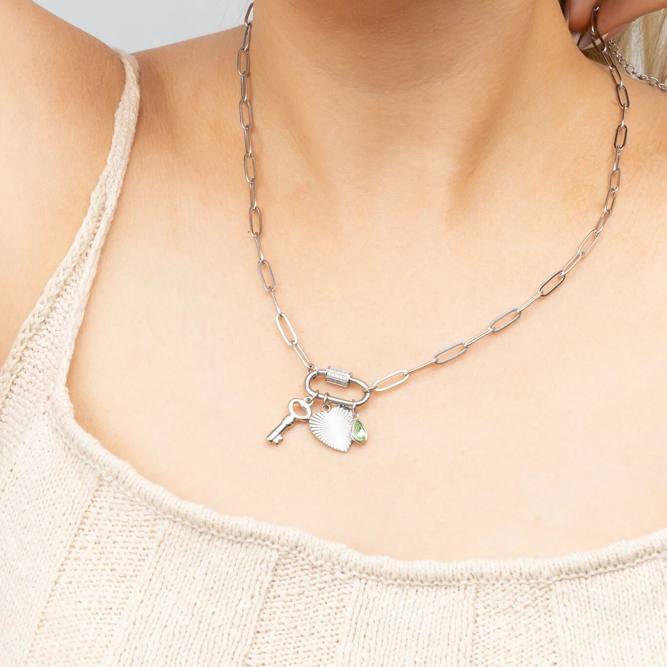 Gold Key Charm - 18K Gold PVD Stainless Steel Lightweight Symbolic Pendant - Charms | Sunflower Soul Boutique