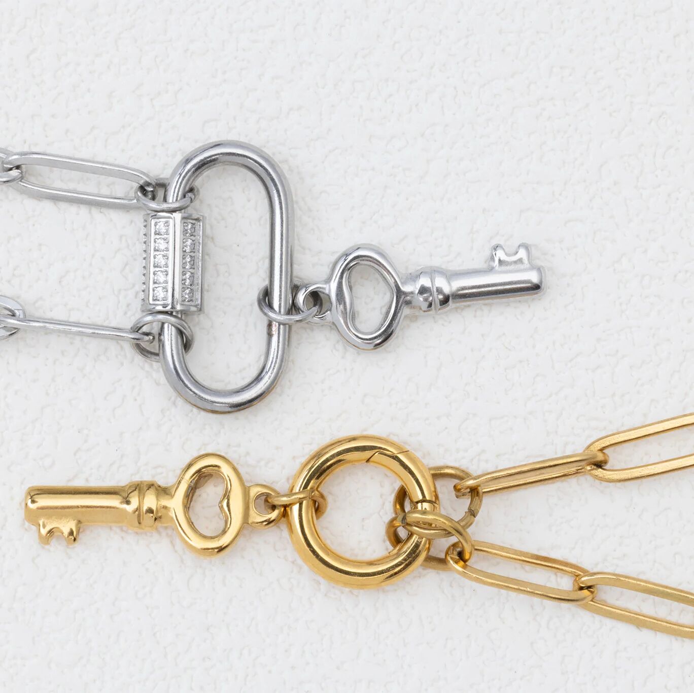 Gold Key Charm - 18K Gold PVD Stainless Steel Lightweight Symbolic Pendant - Charms | Sunflower Soul Boutique