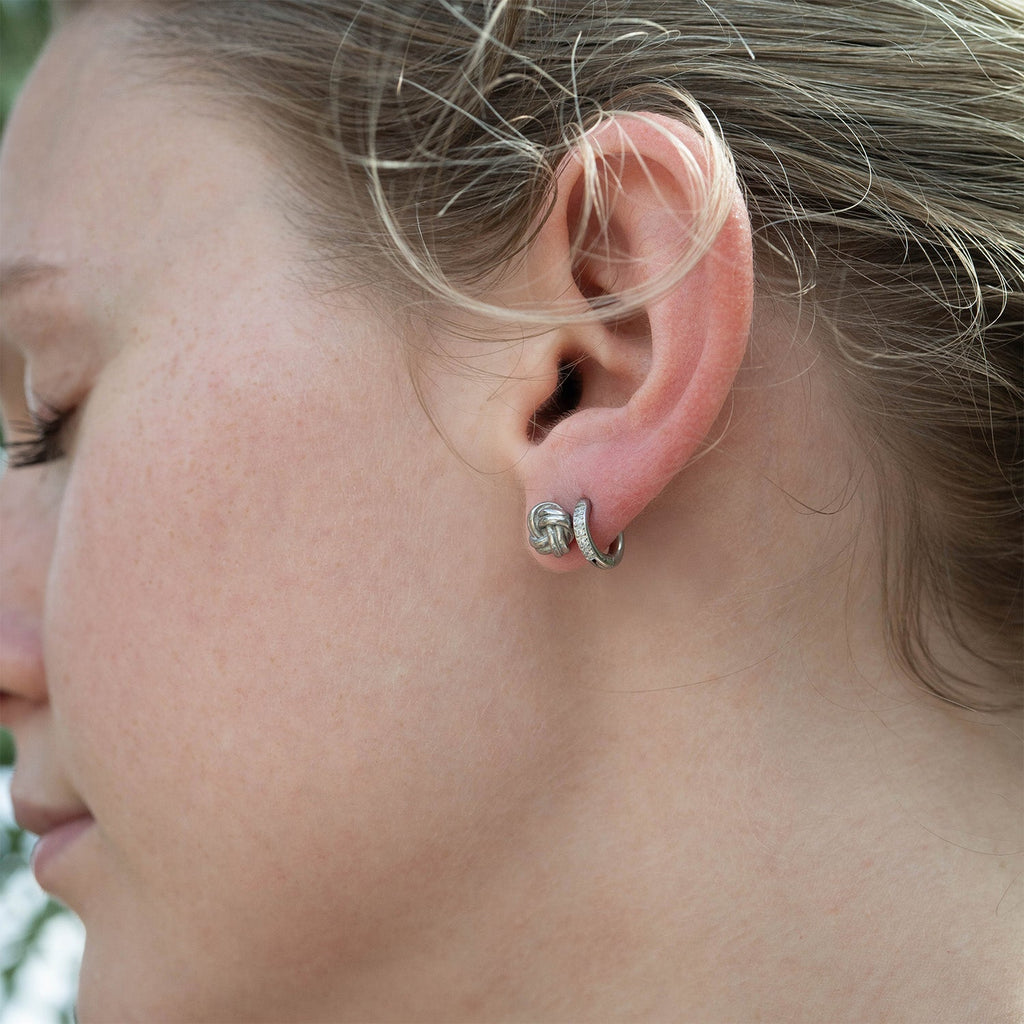 Gold Knot Earrings | 18K Gold PVD Coated Stainless Steel Studs – Hypoallergenic Jewelry - Earring | Sunflower Soul Boutique