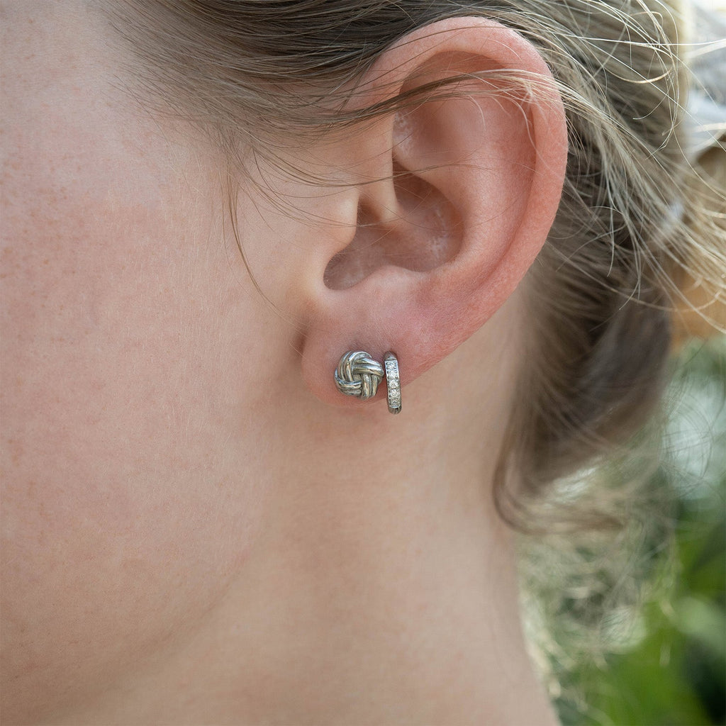 Gold Knot Earrings | 18K Gold PVD Coated Stainless Steel Studs – Hypoallergenic Jewelry - Earring | Sunflower Soul Boutique