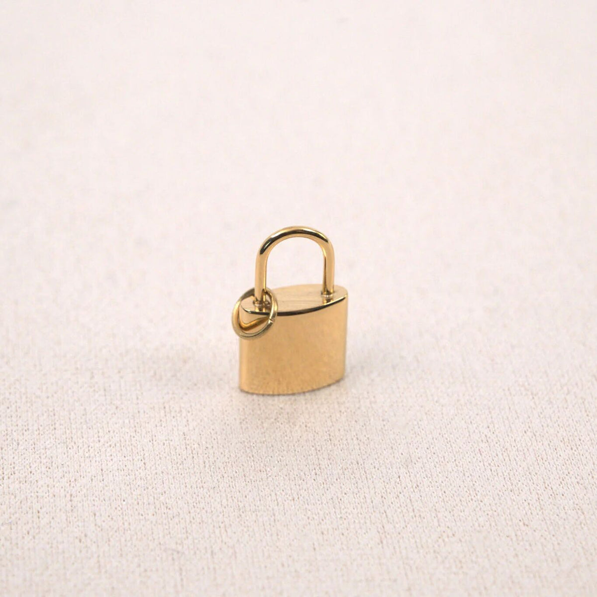 18K Gold PVD Stainless Steel Lock Charm- gold studio 