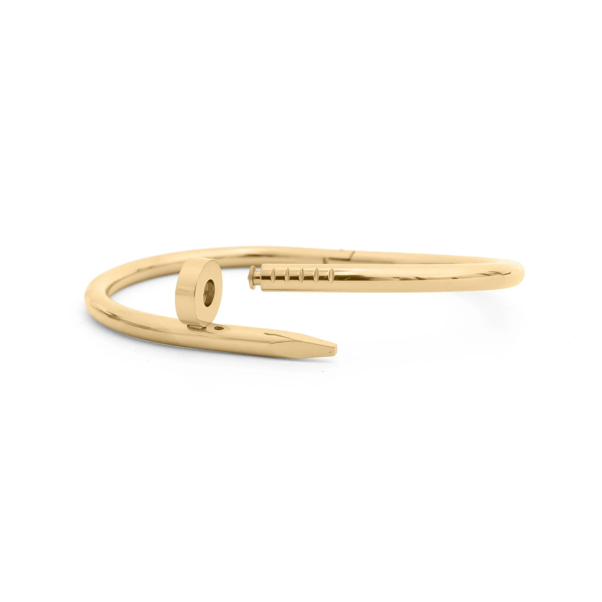 Gold Nail Bangle – 18K Gold Bracelet | Stainless Steel Bangle Scratch Resistant - Bracelets | Sunflower Soul Boutique