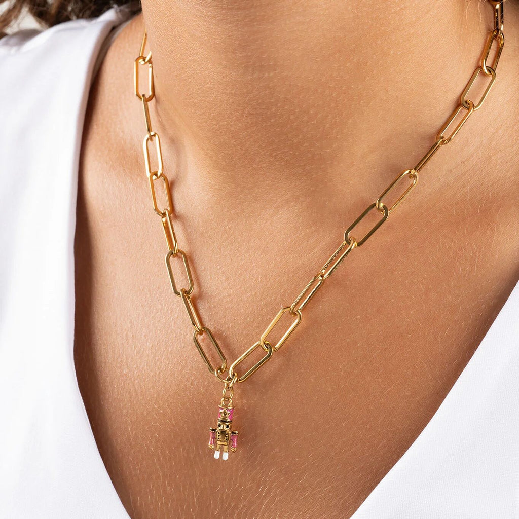 Wholesale Jewelry Wholesale Jewelry 18K Gold PVD Stainless Steel Nut Cracker Charm- gold model 