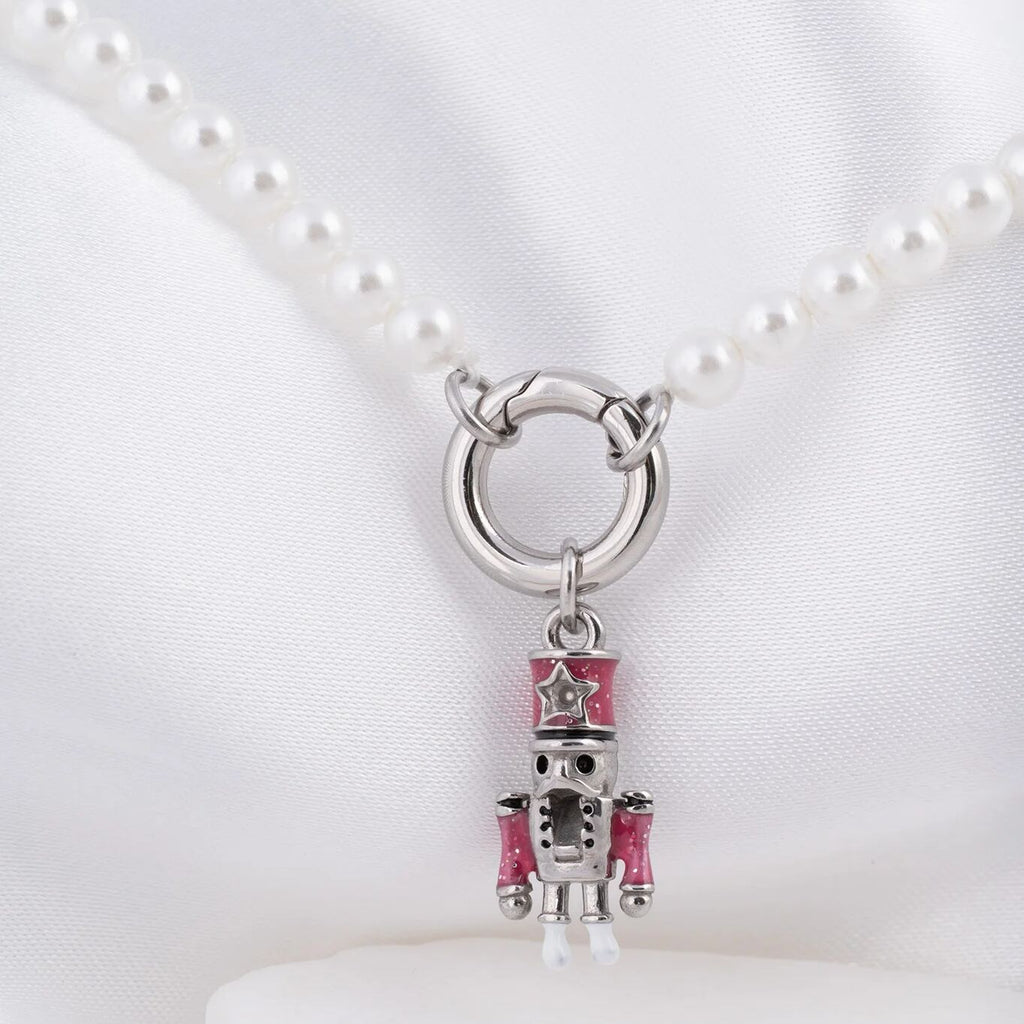 Wholesale Jewelry 18K Gold PVD Stainless Steel Nut Cracker Charm- silver studio 