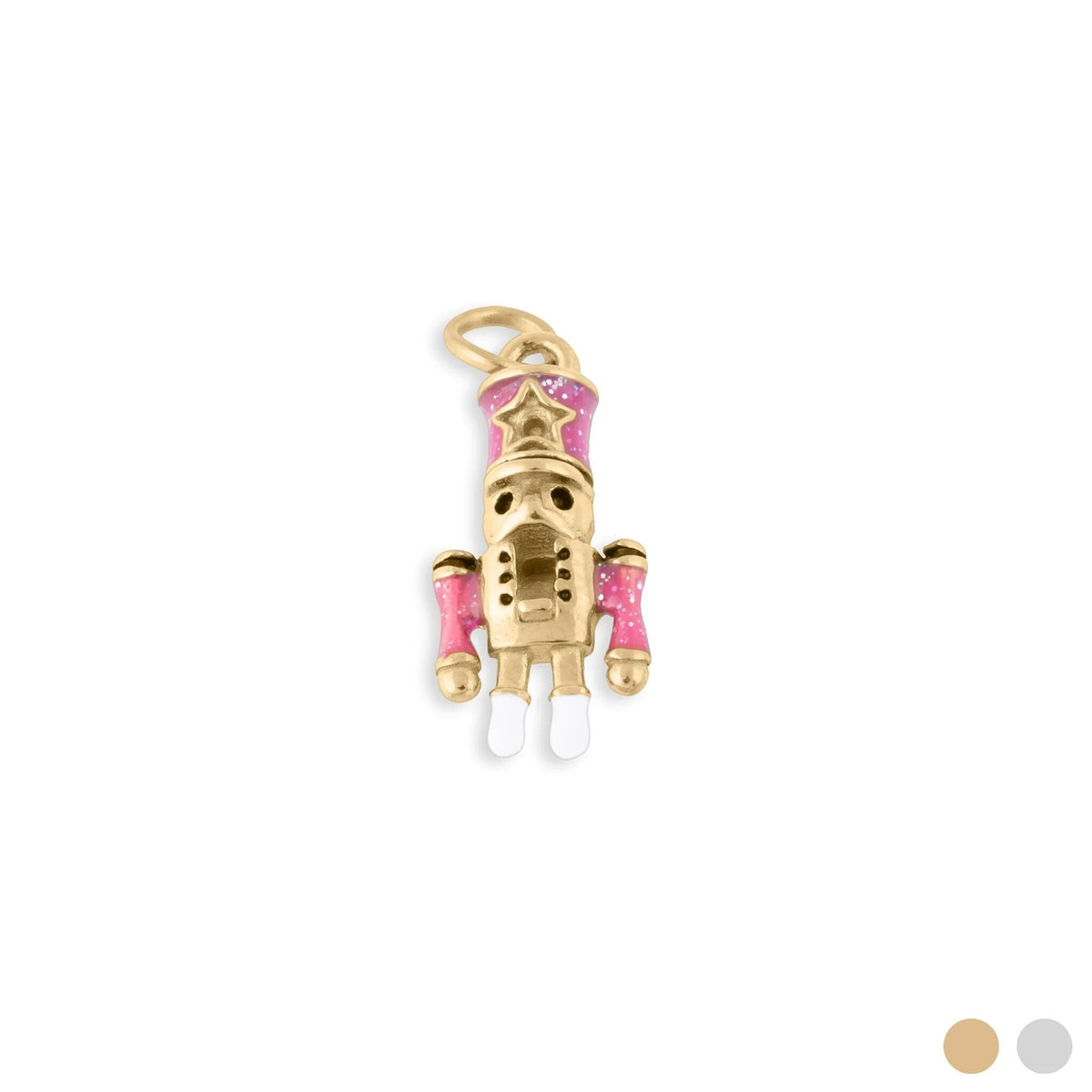 Wholesale Jewelry 18K Gold PVD Stainless Steel Nut Cracker Charm- gold main 
