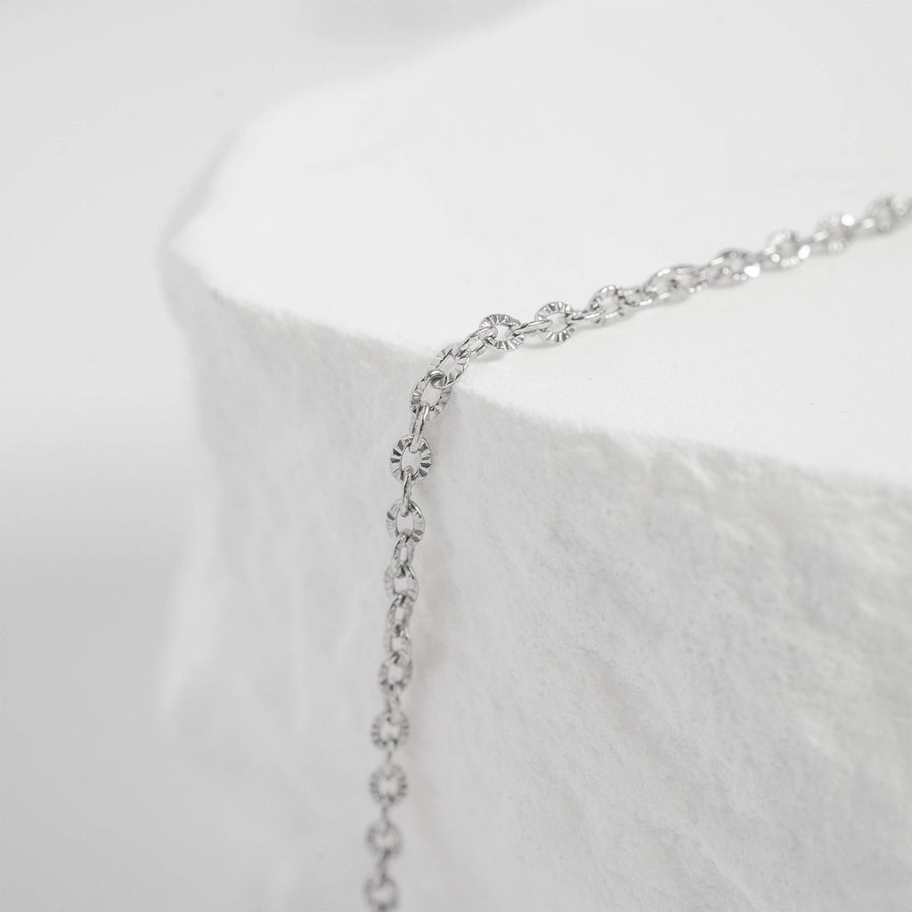 Gold Oval Link Necklace – 18K Gold Crimped Oval Chain Stainless Steel - Chain | Sunflower Soul Boutique