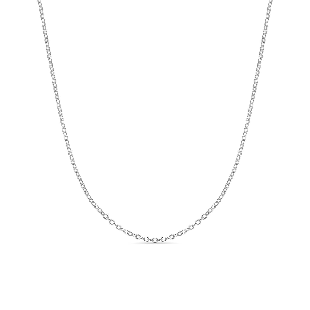 Gold Oval Link Necklace – 18K Gold Crimped Oval Chain Stainless Steel - Chain | Sunflower Soul Boutique