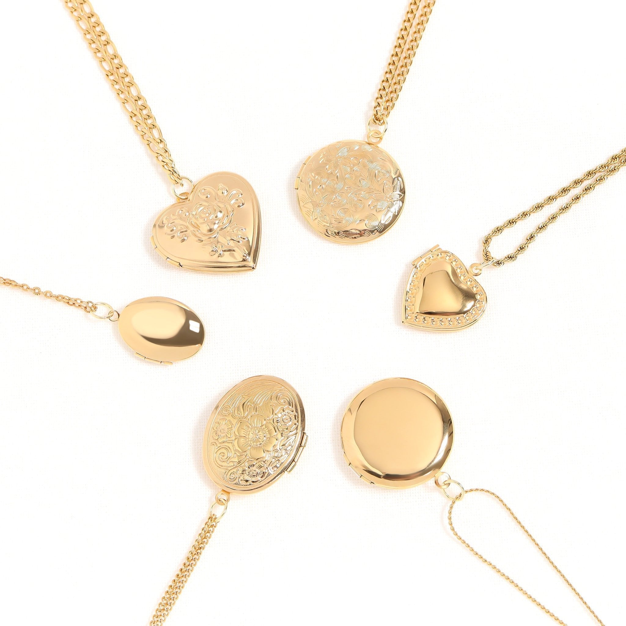 Gold Oval Locket – Textured Oval Pendant With Hidden Compartment | 18K Gold Jewelry - charm | Sunflower Soul Boutique
