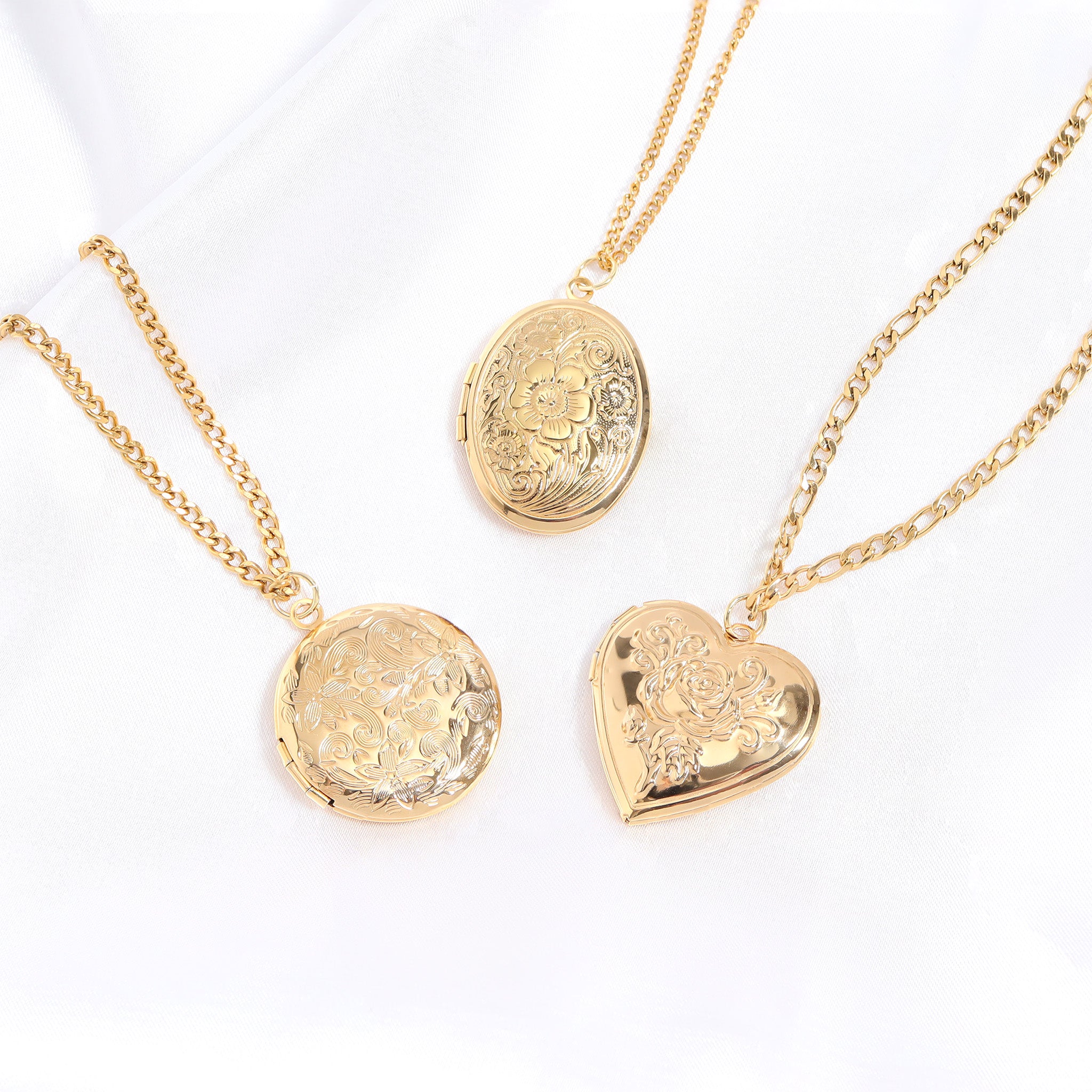 Gold Oval Locket – Textured Oval Pendant With Hidden Compartment | 18K Gold Jewelry - charm | Sunflower Soul Boutique