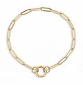 Gold Paperclip Bracelet – 18K Gold Adjustable Charm Keeper Stainless Steel Jewelry - | Sunflower Soul Boutique