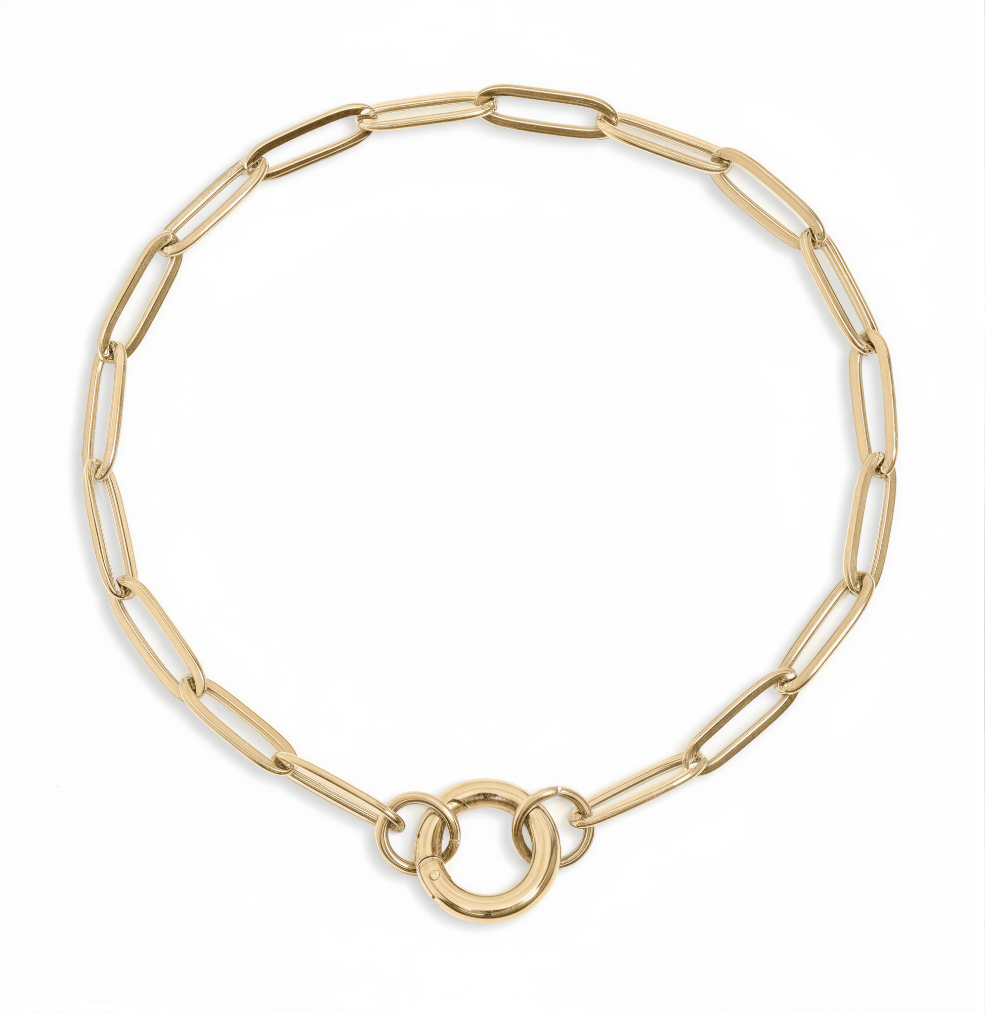 Gold Paperclip Bracelet – 18K Gold Adjustable Charm Keeper Stainless Steel Jewelry - | Sunflower Soul Boutique
