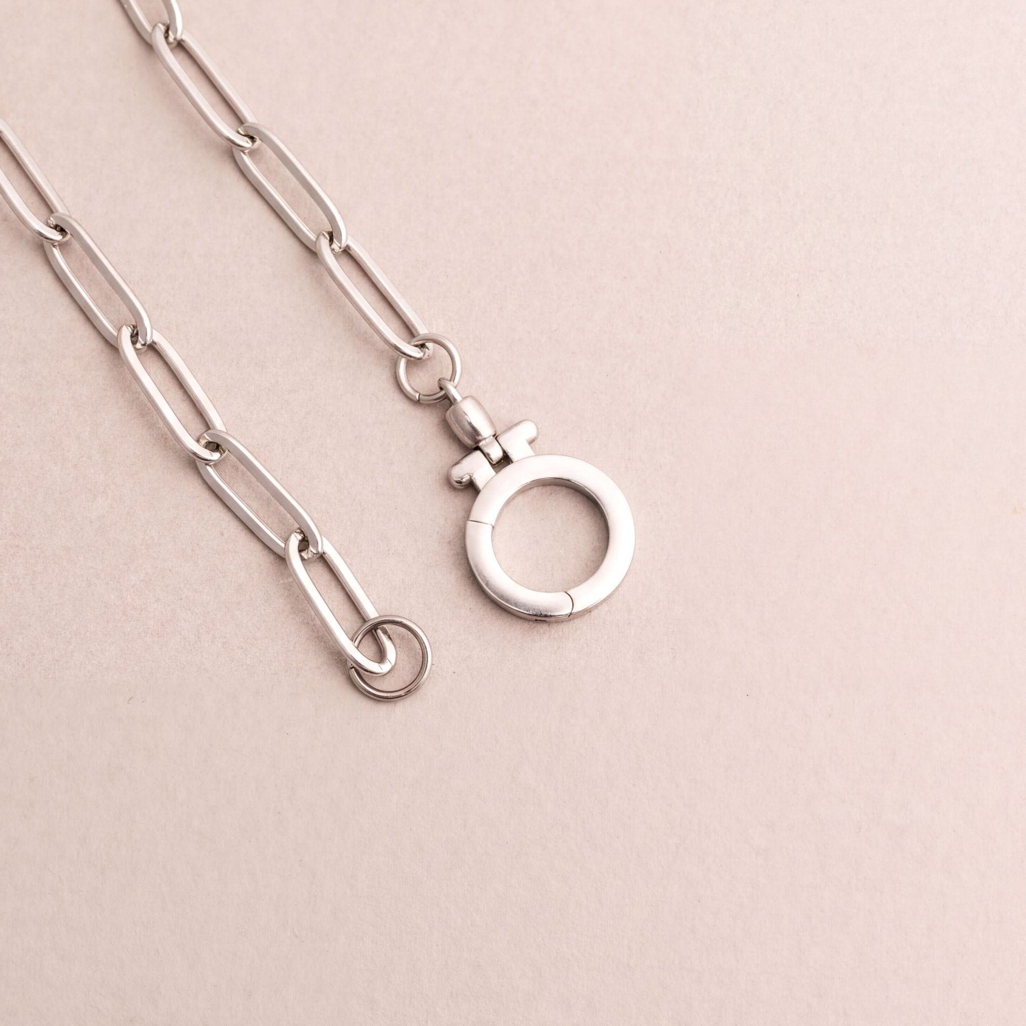 Gold Paperclip Bracelet – 18K Gold Jewelry Charm Holder With Stainless Steel Lock - Bracelets | Sunflower Soul Boutique