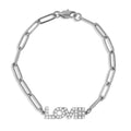 Gold Paperclip Bracelet – Adjustable 18K Gold Chain With CZ Stone Pendant - | Sunflower Soul Boutique
