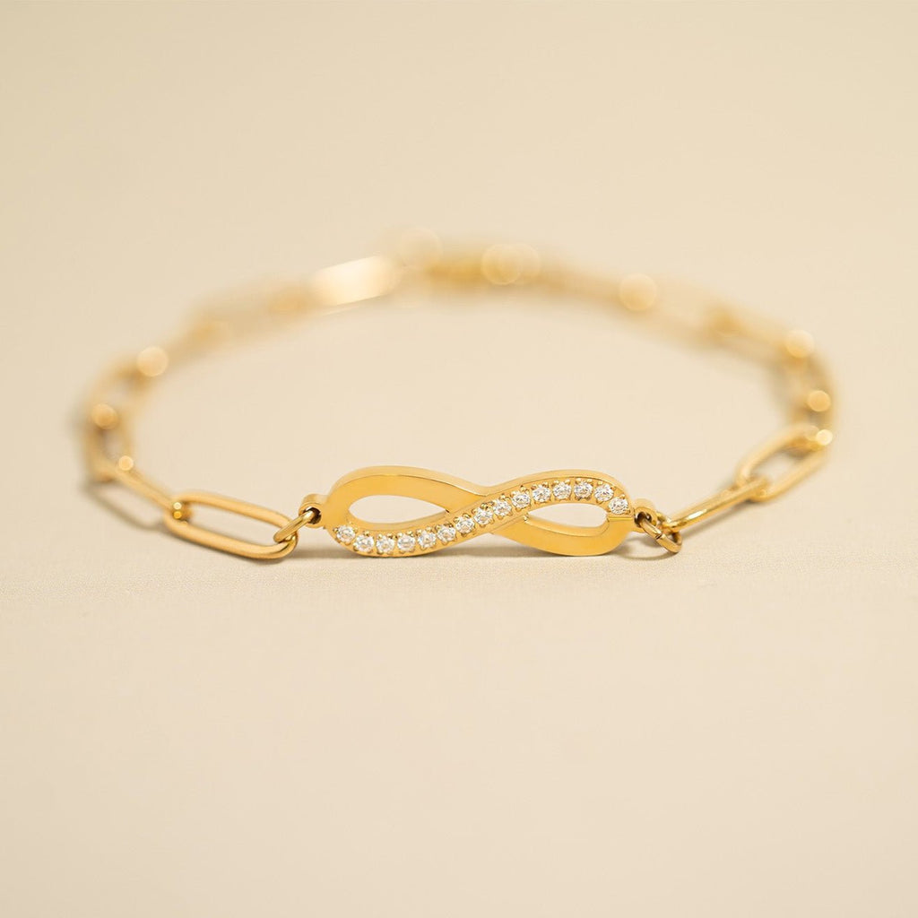 Gold Paperclip Bracelet – Adjustable 18K Gold PVD Stainless Steel Chain - | Sunflower Soul Boutique