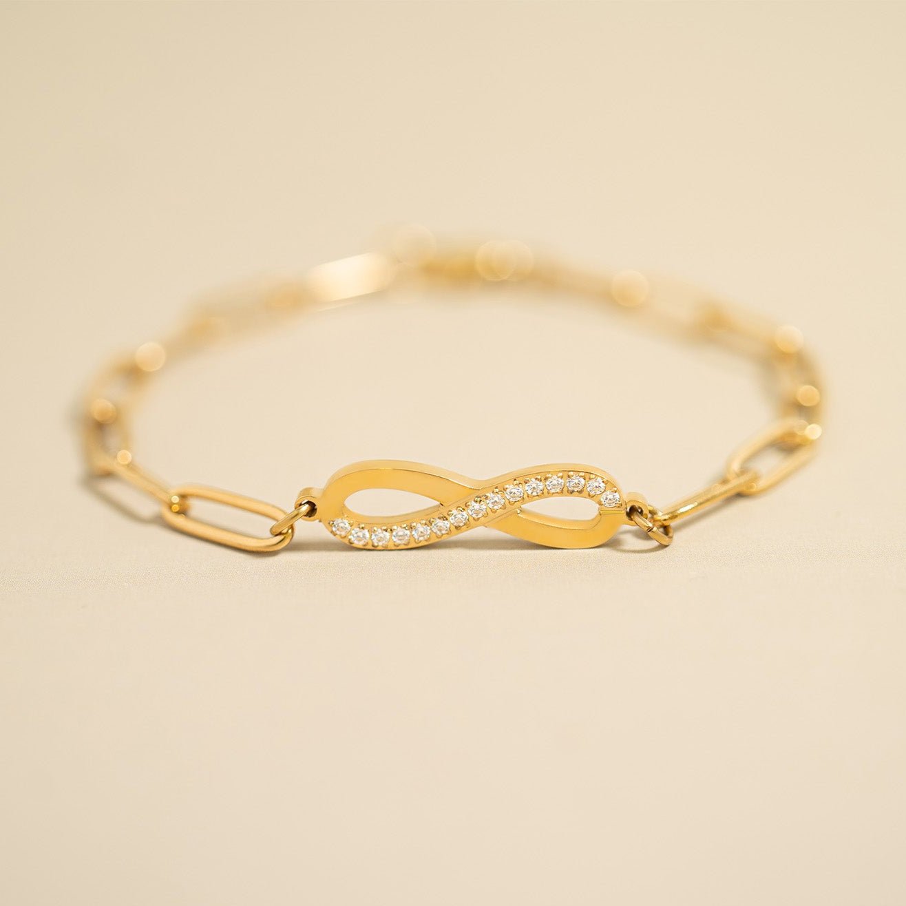 Gold Paperclip Bracelet – Adjustable 18K Gold PVD Stainless Steel Chain - | Sunflower Soul Boutique