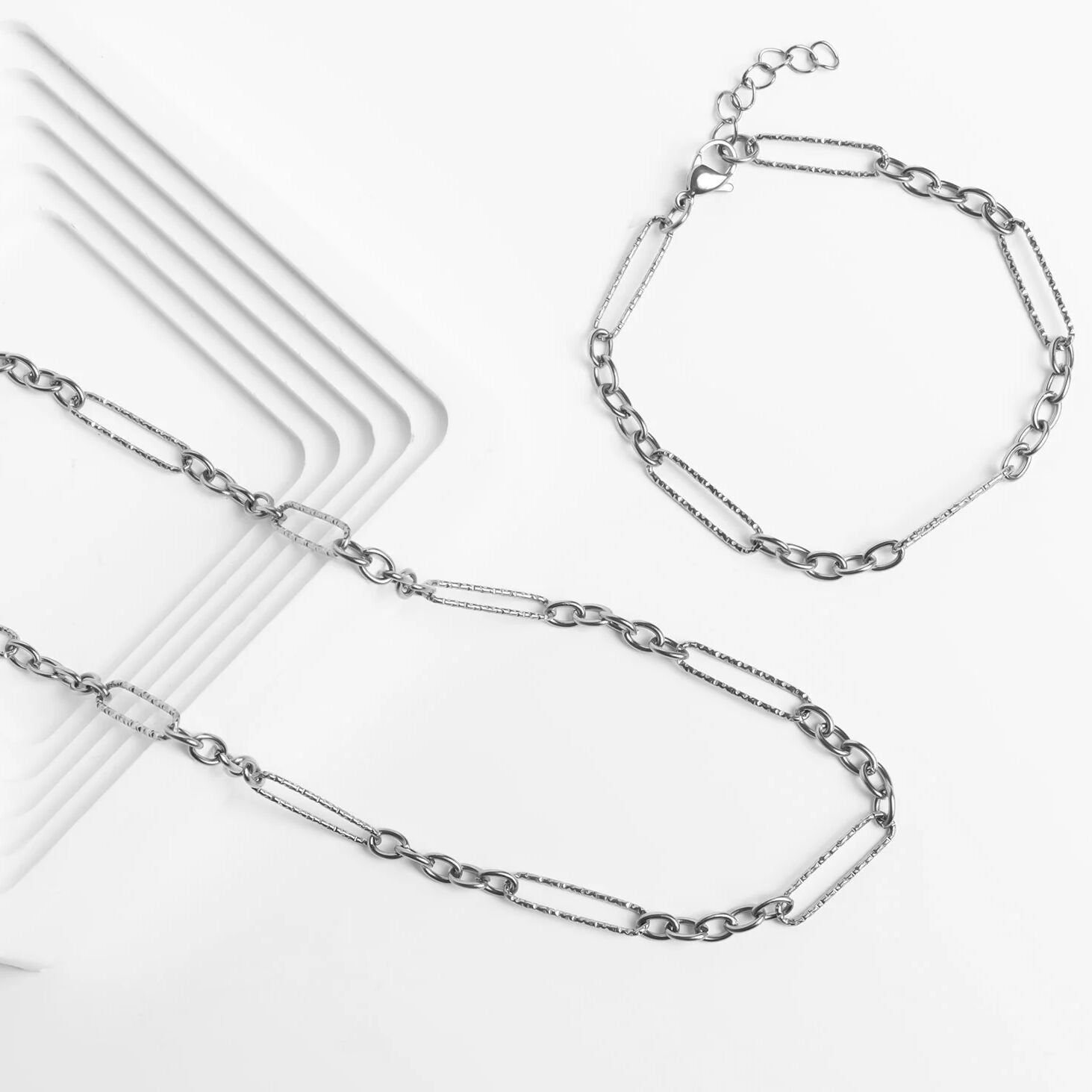 Gold Paperclip Bracelet – Adjustable Stainless Steel Textured Chain Jewelry - Bracelets | Sunflower Soul Boutique