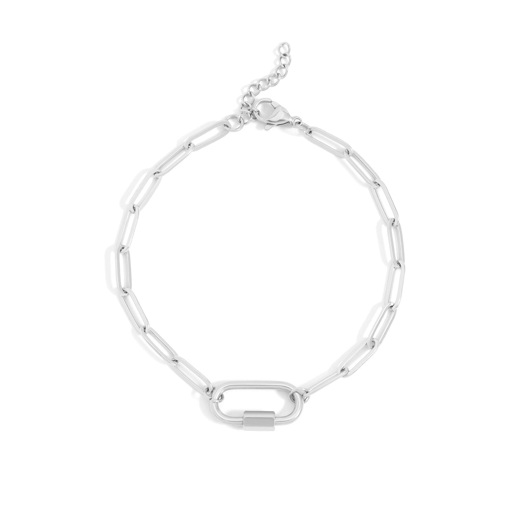 Gold Paperclip Bracelet – Waterproof Stainless Steel Carabiner Clasp Jewelry - bracelet | Sunflower Soul Boutique