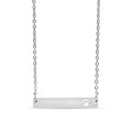 Gold Paw Print Necklace – Engraving Blank Bar Pendant | Hypoallergenic Stainless Steel Jewelry - Necklaces | Sunflower Soul Boutique