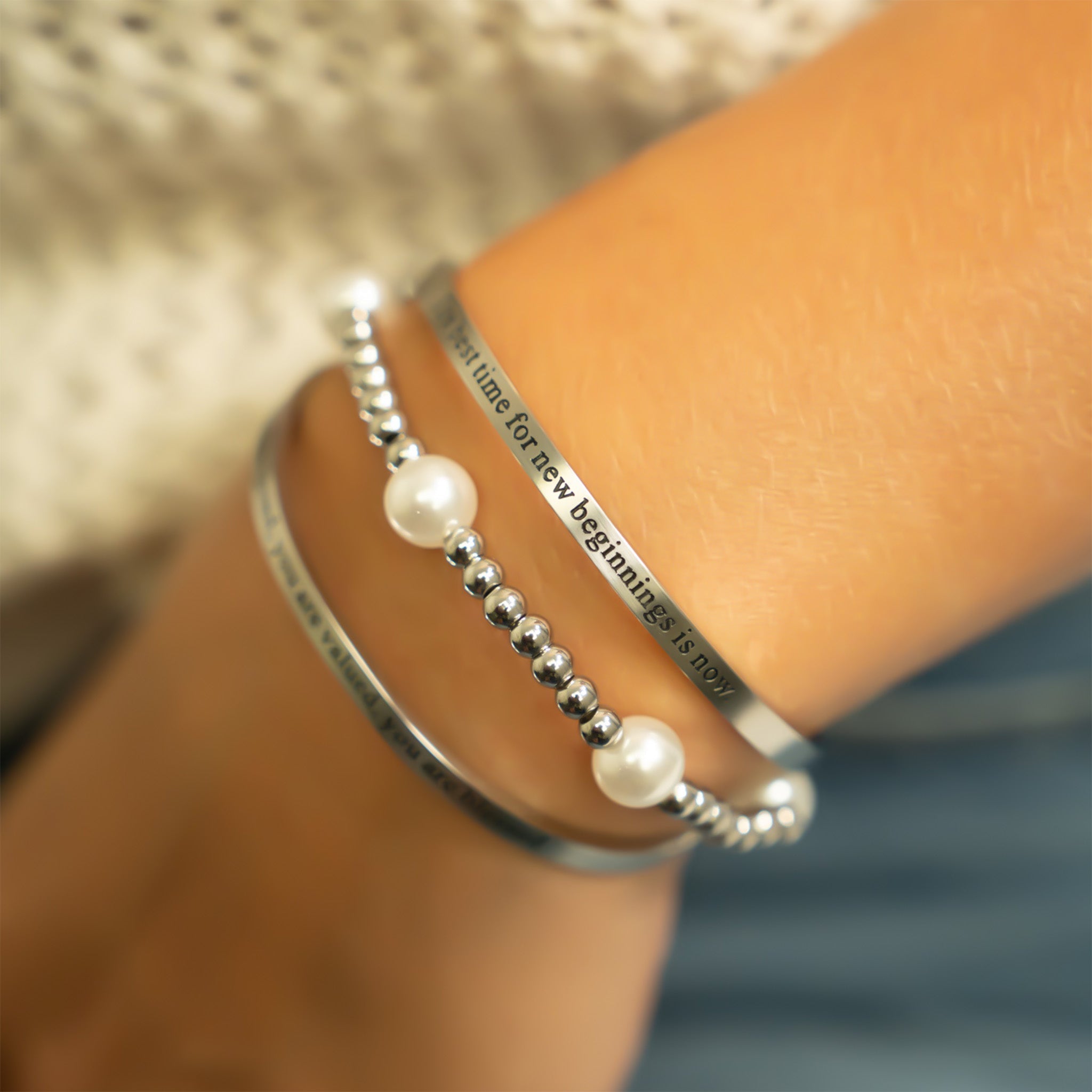 Gold Pearl Bracelet – 8mm Stretch Adjustable Fine Jewelry Accessory - Bracelets | Sunflower Soul Boutique