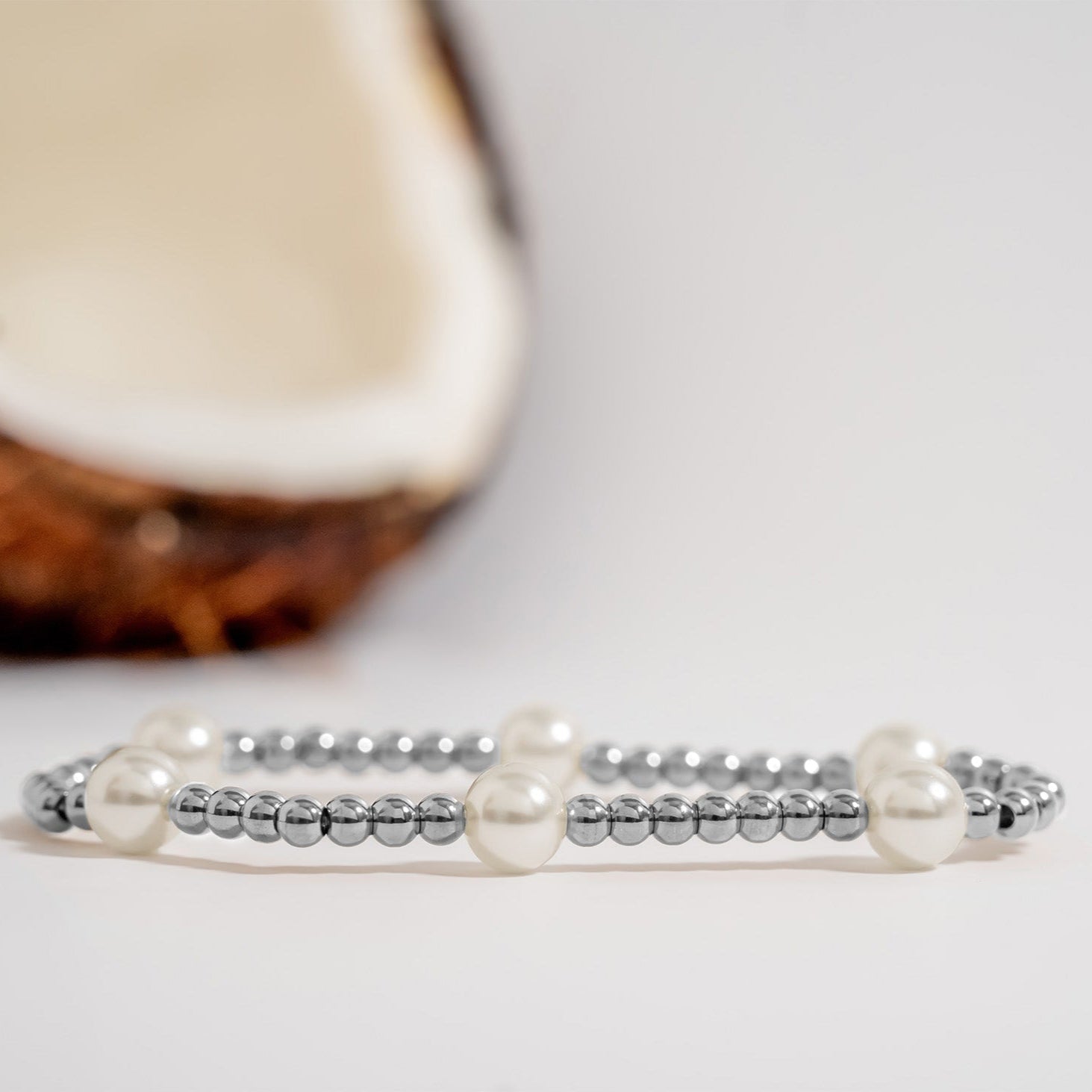 Gold Pearl Bracelet – 8mm Stretch Adjustable Fine Jewelry Accessory - Bracelets | Sunflower Soul Boutique