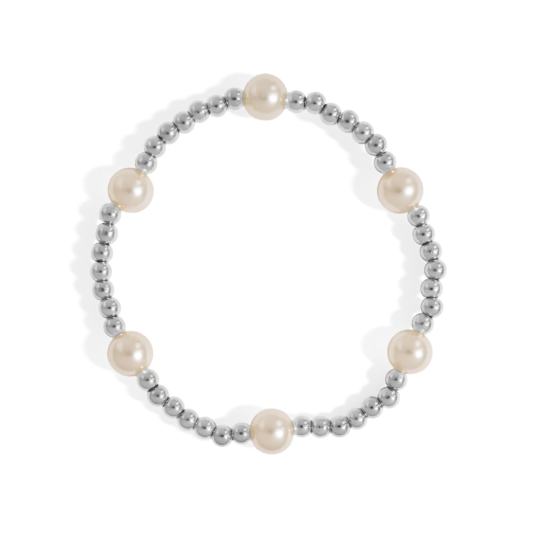 Gold Pearl Bracelet – 8mm Stretch Adjustable Fine Jewelry Accessory - Bracelets | Sunflower Soul Boutique