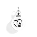Gold Pearl Charm – 8mm Stainless Steel Charm with Triple Heart Design - charm | Sunflower Soul Boutique