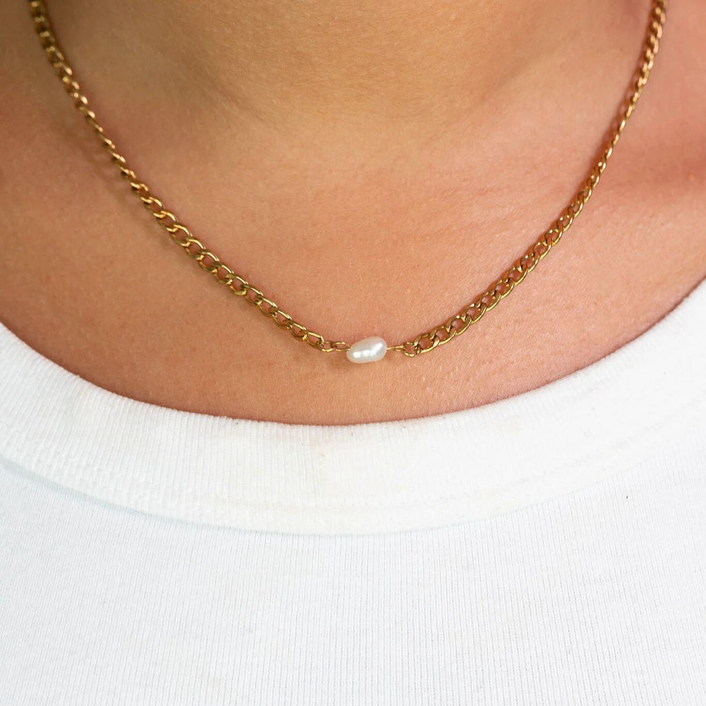 Gold Pearl Connector – 18K Gold Charm | Freshwater Pearl Jewelry Accessory - Charms | Sunflower Soul Boutique