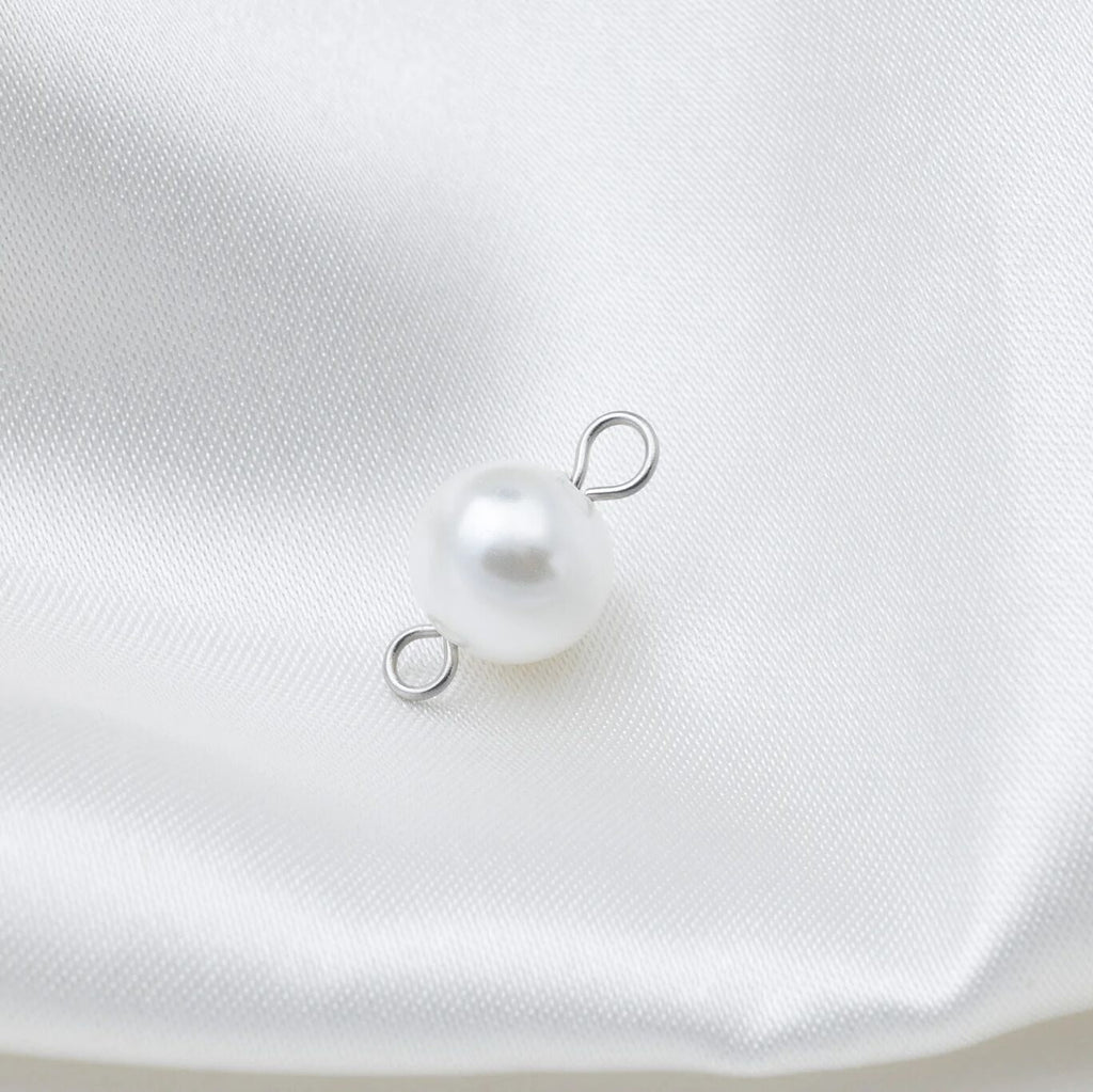 Gold Pearl Connector – 18K Gold Charm | Hypoallergenic Jewelry Connector, Stainless Steel - Charms | Sunflower Soul Boutique