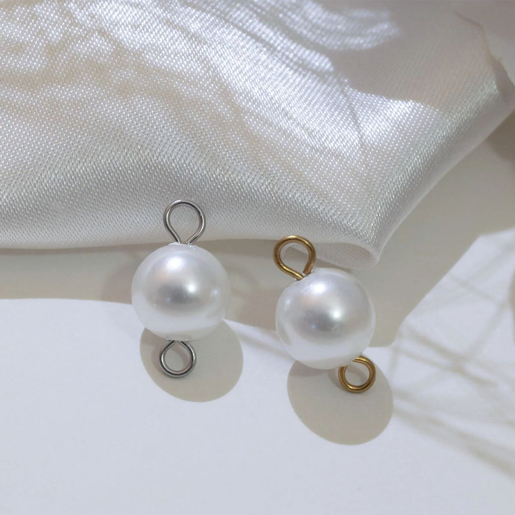 Gold Pearl Connector – 18K Gold Charm | Hypoallergenic Jewelry Connector, Stainless Steel - Charms | Sunflower Soul Boutique