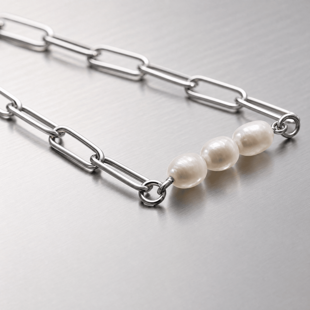 Gold Pearl Connector Charm – 18K Gold PVD Triple Freshwater Pearl Jewelry - Charms | Sunflower Soul Boutique