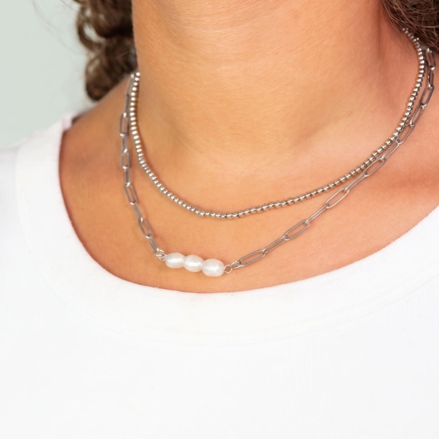 Gold Pearl Connector Charm – 18K Gold PVD Triple Freshwater Pearl Jewelry - Charms | Sunflower Soul Boutique