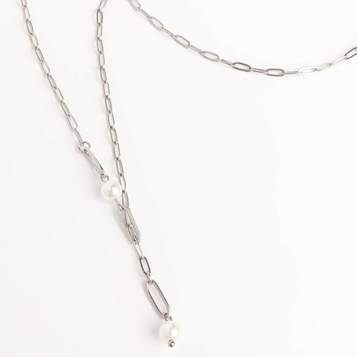 Gold Pearl Necklace – 18K Gold Jewelry Y Chain With Timeless Pendant - Necklaces | Sunflower Soul Boutique