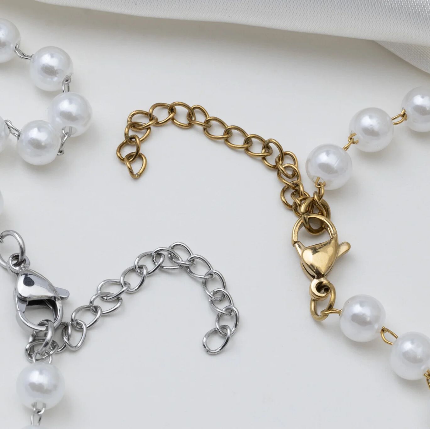 Gold Pearl Necklace – 18K Gold Necklace with Glass Pearl Strand & Adjustable Closure - Necklaces | Sunflower Soul Boutique