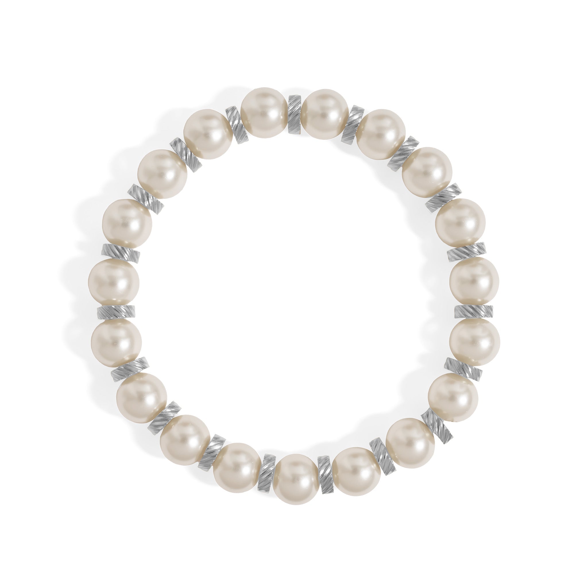 Gold Pearl Stretch Bracelet | 8mm Glass Pearls | Adjustable Fit | Tarnish Resistant Finish - Bracelets | Sunflower Soul Boutique